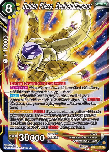 Golden Frieza, Evolved Emperor (BT21-120), Wild Resurgence — DB Super card price