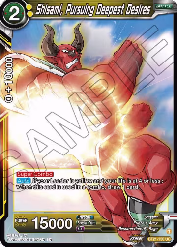 Shisami, Pursuing Deepest Desires (BT21-130), Wild Resurgence — DB Super card price