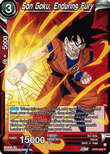 Son Goku, Enduring Fury (BT21-009), Wild Resurgence — DB Super card price