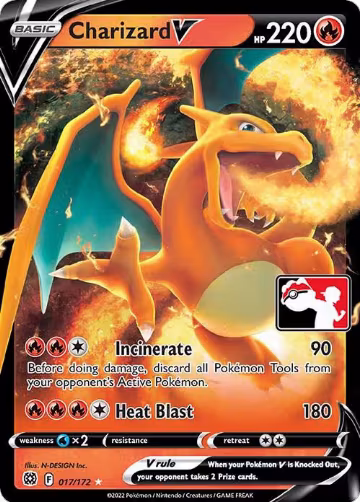 Charizard V - 017/172 (017/172), Prize Pack Series Cards — Pokémon card price
