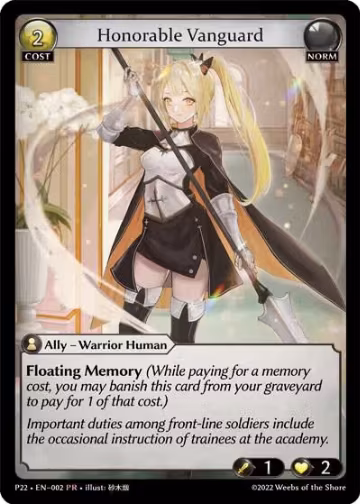 Honorable Vanguard (002), Promotional Cards — Grand Archive card price