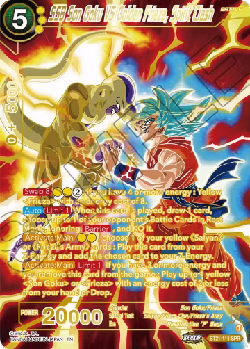 SSB Son Goku VS Golden Frieza, Spirit Clash (SPR) (BT21-111), Wild Resurgence — DB Super card price