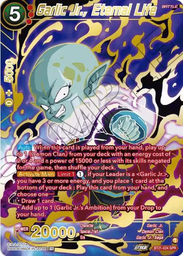 Garlic Jr., Eternal Life (SPR) (BT21-024), Wild Resurgence — DB Super card price