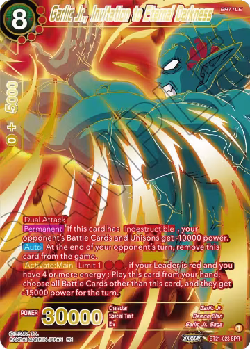 Garlic Jr., Invitation to Eternal Darkness (SPR) (BT21-023), Wild Resurgence — DB Super card price