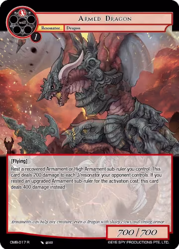 Armed Dragon (CMB-017 R), Crimson Moon's Battleground — Force of Will card price
