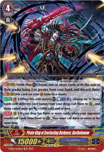 Pirate King of Everlasting Darkness, Bartholomew (V-SS10/034EN), V-SS10 Premium Battle Deckset 2023 — Vanguard card price