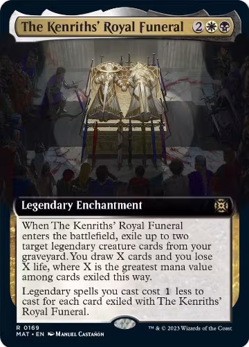 The Kenriths' Royal Funeral (Extended Art) (169), March of the Machine: The Aftermath — Magic card price