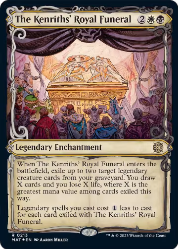 The Kenriths' Royal Funeral (Halo Foil) (213), March of the Machine: The Aftermath — Magic card price