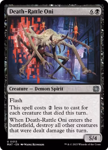 Death-Rattle Oni (13), March of the Machine: The Aftermath — Magic card price