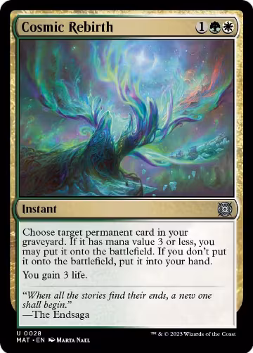 Cosmic Rebirth (28), March of the Machine: The Aftermath — Magic card price