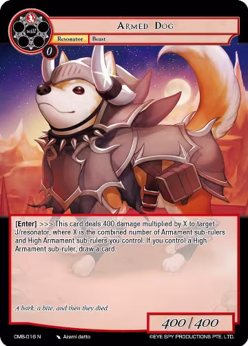 Armed Dog (CMB-016 N), Crimson Moon's Battleground — Force of Will card price