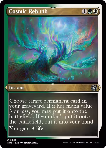 Cosmic Rebirth (Foil Etched) (128), March of the Machine: The Aftermath — Magic card price