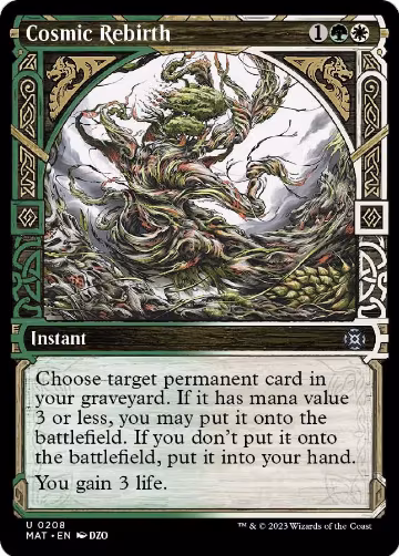 Cosmic Rebirth (Halo Foil) (208), March of the Machine: The Aftermath — Magic card price