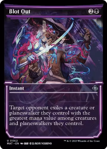 Blot Out (Showcase) (62), March of the Machine: The Aftermath — Magic card price