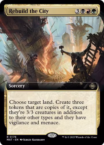 Rebuild the City (Extended Art) (178), March of the Machine: The Aftermath — Magic card price