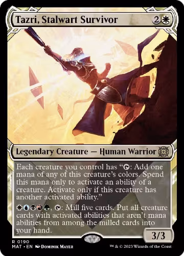 Tazri, Stalwart Survivor (Halo Foil) (190), March of the Machine: The Aftermath — Magic card price
