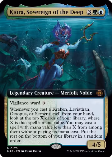 Kiora, Sovereign of the Deep (Extended Art) (170), March of the Machine: The Aftermath — Magic card price