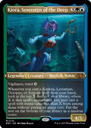 Kiora, Sovereign of the Deep (Foil Etched) (135), March of the Machine: The Aftermath — Magic card price