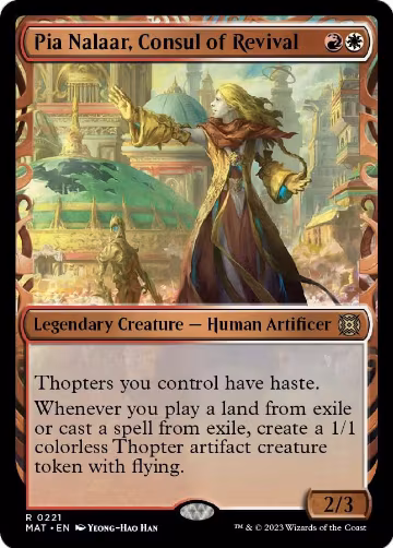 Pia Nalaar, Consul of Revival (Halo Foil) (221), March of the Machine: The Aftermath — Magic card price