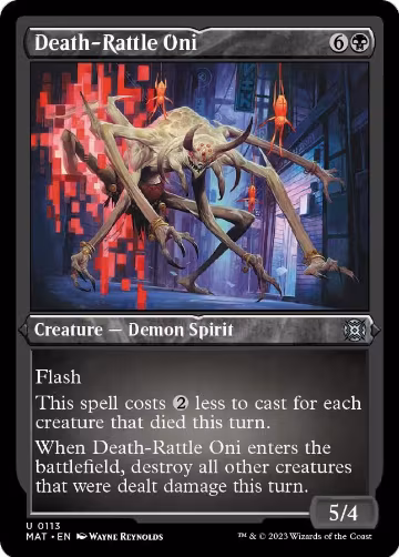 Death-Rattle Oni (Foil Etched) (113), March of the Machine: The Aftermath — Magic card price