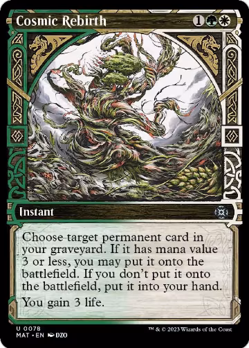 Cosmic Rebirth (Showcase) (78), March of the Machine: The Aftermath — Magic card price