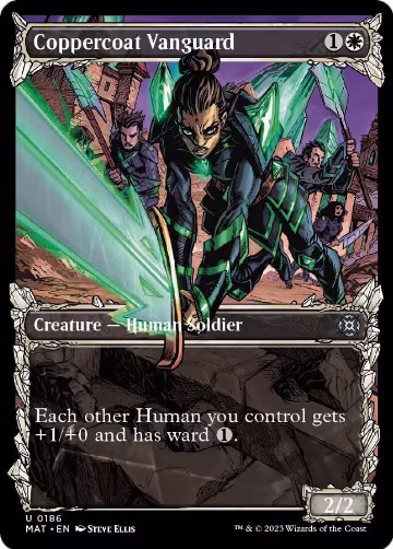 Coppercoat Vanguard (Halo Foil) (186), March of the Machine: The Aftermath — Magic card price