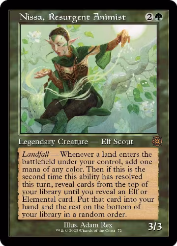 Nissa, Resurgent Animist (Retro Frame) (72), March of the Machine: The Aftermath — Magic card price
