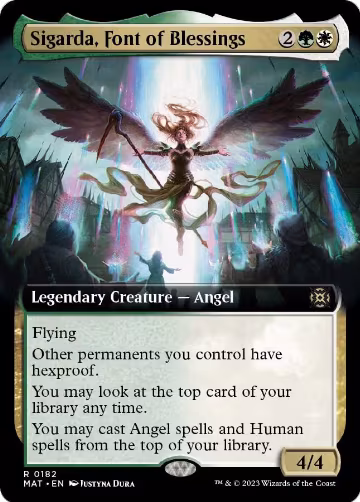 Sigarda, Font of Blessings (Extended Art) (182), March of the Machine: The Aftermath — Magic card price