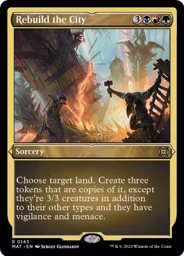 Rebuild the City (Foil Etched) (143), March of the Machine: The Aftermath — Magic card price