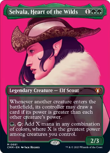Selvala, Heart of the Wilds (Borderless) (681), Commander Masters — Magic card price
