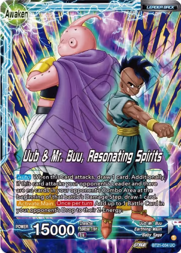 Uub // Uub & Mr. Buu, Resonating Spirits (BT21-034), Wild Resurgence — DB Super card price