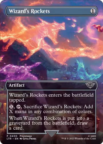 Wizard's Rockets (Borderless) (400), Universes Beyond: The Lord of the Rings: Tales of Middle-earth — Magic card price