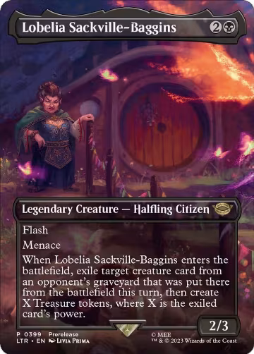 Lobelia Sackville-Baggins (Borderless) (399), Universes Beyond: The Lord of the Rings: Tales of Middle-earth — Magic card price