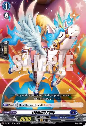 Flaming Pony (D-PR/216EN), D Promo Cards — Vanguard card price