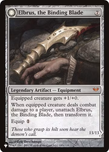 Elbrus, the Binding Blade (147), The List Reprints — Magic card price