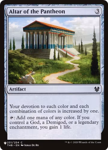 Altar of the Pantheon (231), The List Reprints — Magic card price