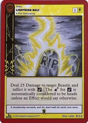 Lightning Bolt (8/12), Seance: First Edition Release Event Deck — MetaZoo card price