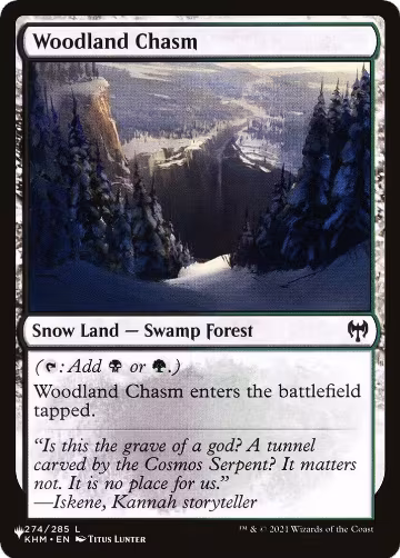 Woodland Chasm (274), The List Reprints — Magic card price