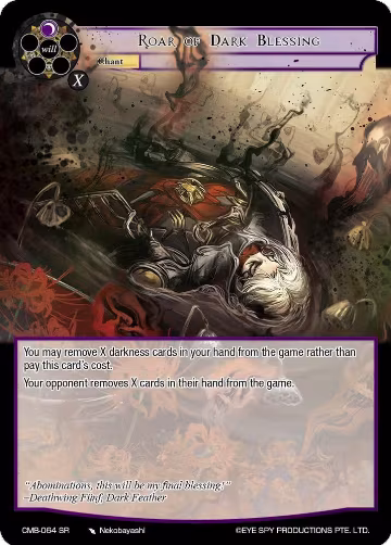 Roar of Dark Blessing (CMB-064 SR), Crimson Moon's Battleground — Force of Will card price