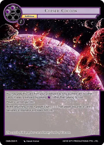 Cursed Cocoon (CMB-059 R), Crimson Moon's Battleground — Force of Will card price