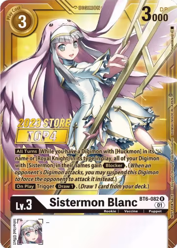 Sistermon Blanc (2023 Store Top 4) (BT6-082 R), Double Diamond — Digimon card price