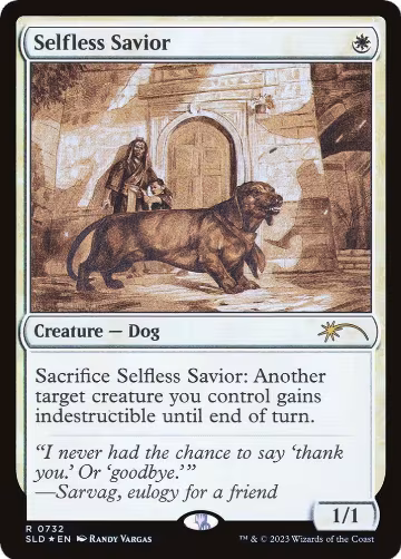 Selfless Savior (Sketch Showcase) (732), Secret Lair Drop Series — Magic card price