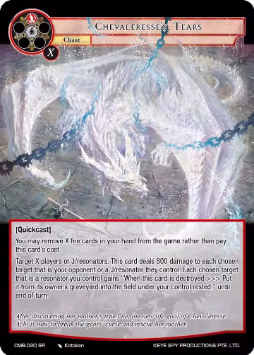 Chevaleresse's Tears (CMB-020 SR), Crimson Moon's Battleground — Force of Will card price