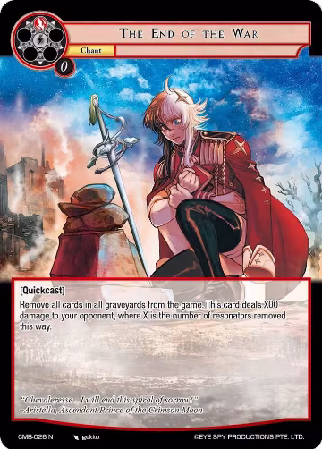 The End of the War (CMB-026 N), Crimson Moon's Battleground — Force of Will card price