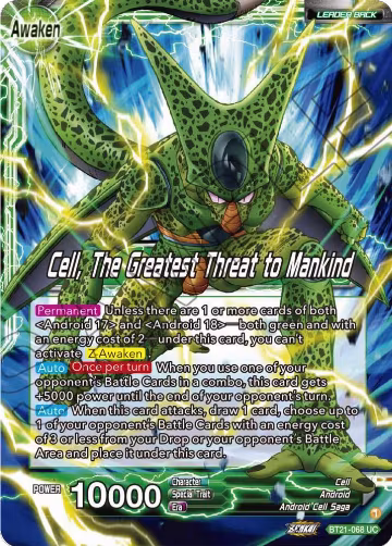 Cell // Cell, The Greatest Threat to Mankind (BT21-068), Wild Resurgence — DB Super card price