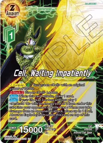 Cell, Waiting Impatiently (BT21-071), Wild Resurgence — DB Super card price