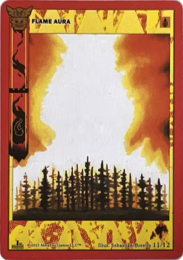 Flame Aura (11/12), Native: First Edition Release Event Deck — MetaZoo card price