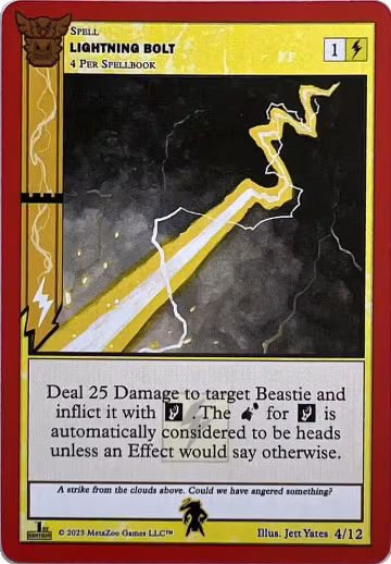 Lightning Bolt (4/12), Native: First Edition Release Event Deck — MetaZoo card price