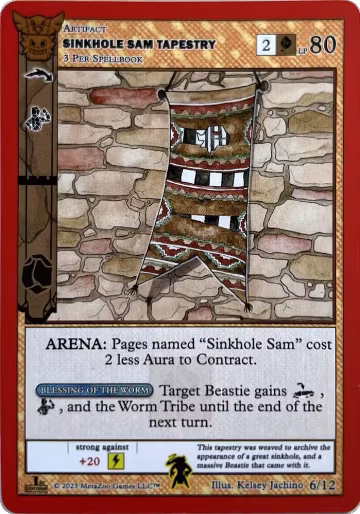 Sinkhole Sam Tapestry (6/12), Native: First Edition Release Event Deck — MetaZoo card price