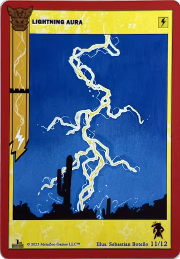 Lightning Aura (11/12), Native: First Edition Release Event Deck — MetaZoo card price